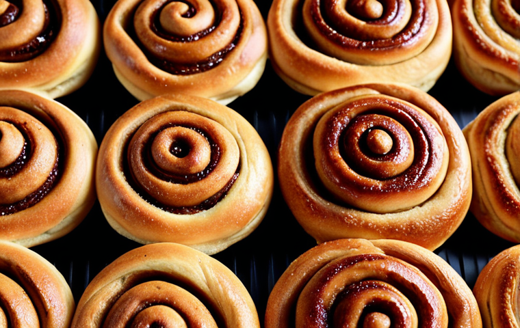 **
Prompt: Close-up of a confused AI face struggling to differentiate between various types of *kanelbullar* (cinnamon buns), displaying false positive and false negative labels on each bun. Emphasize the subtle differences in appearance, capturing the frustration of a machine learning model failing at a seemingly simple Swedish task. Focus on texture and lighting.
**