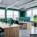 신경망 아키텍처 설계를 위한 국제 표준 - A futuristic Scandinavian AI research laboratory interior, showcasing diverse engineers collaboratin...